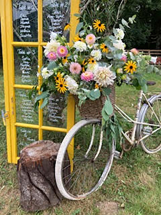 Location accessoires vélo décors mariage