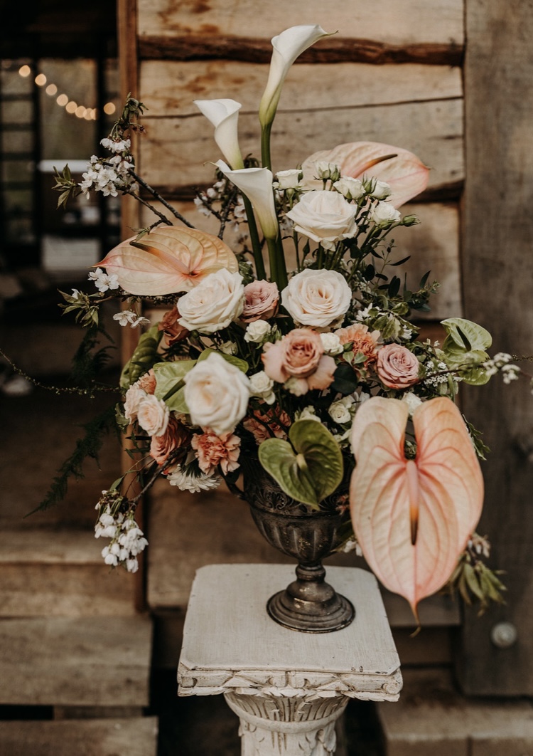 Fleurs vase mariage