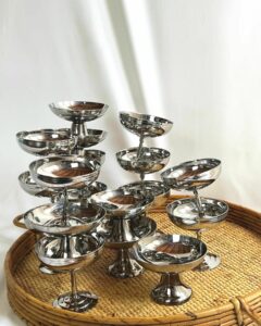 coupe inox location dessert vaisselle